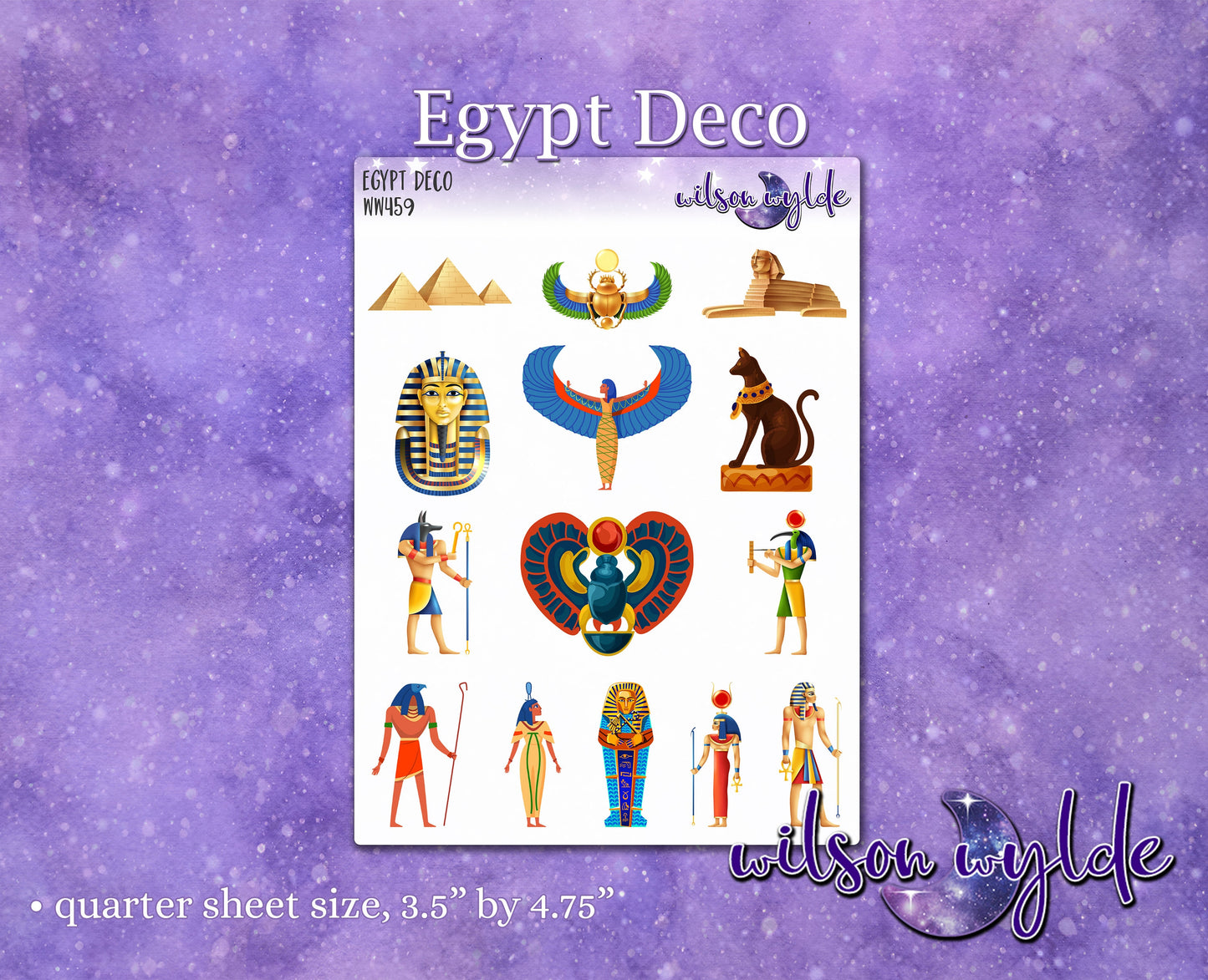 Egypt deco planner stickers, WW459