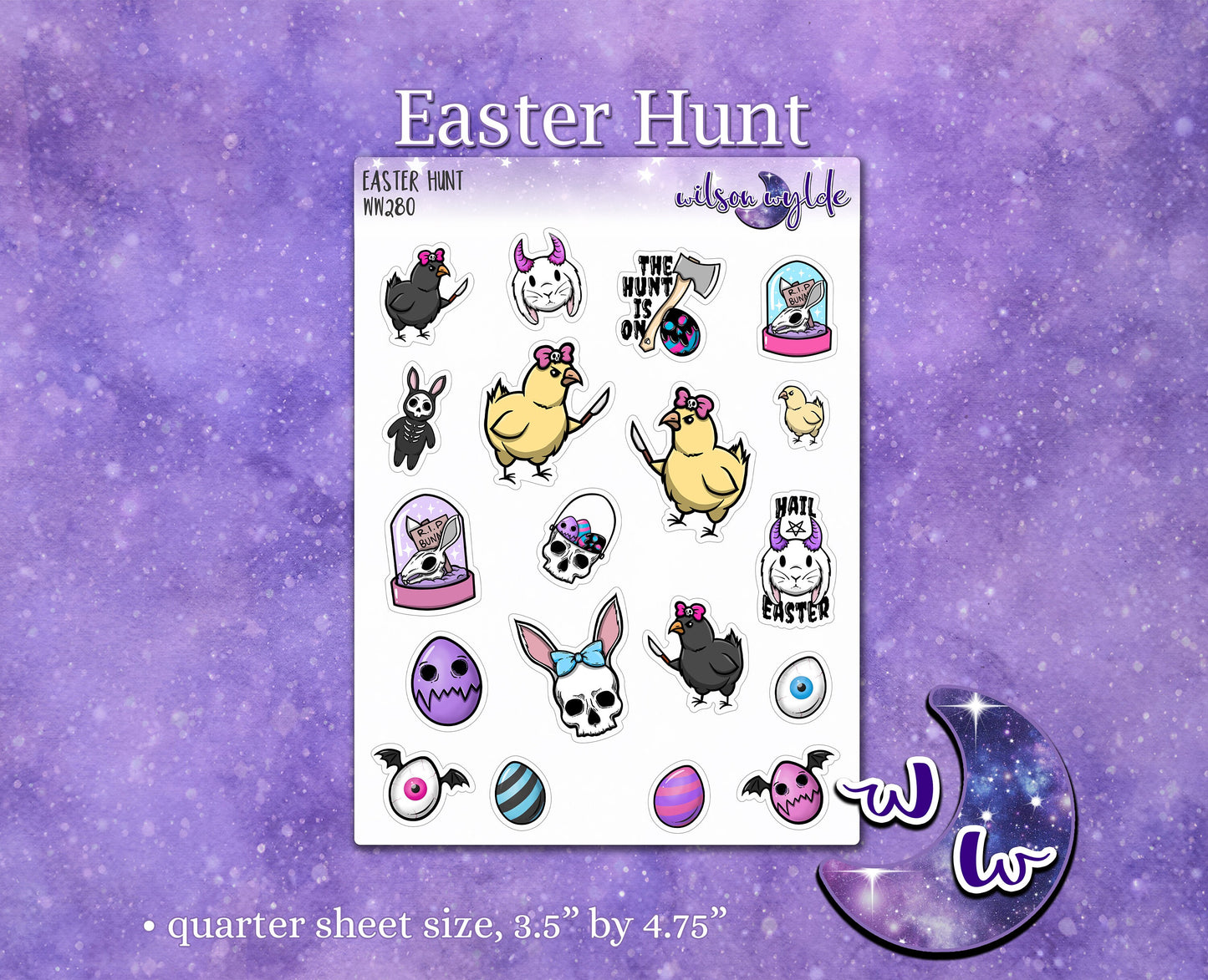 Easter Hunt, pastel goth creepy, WW280