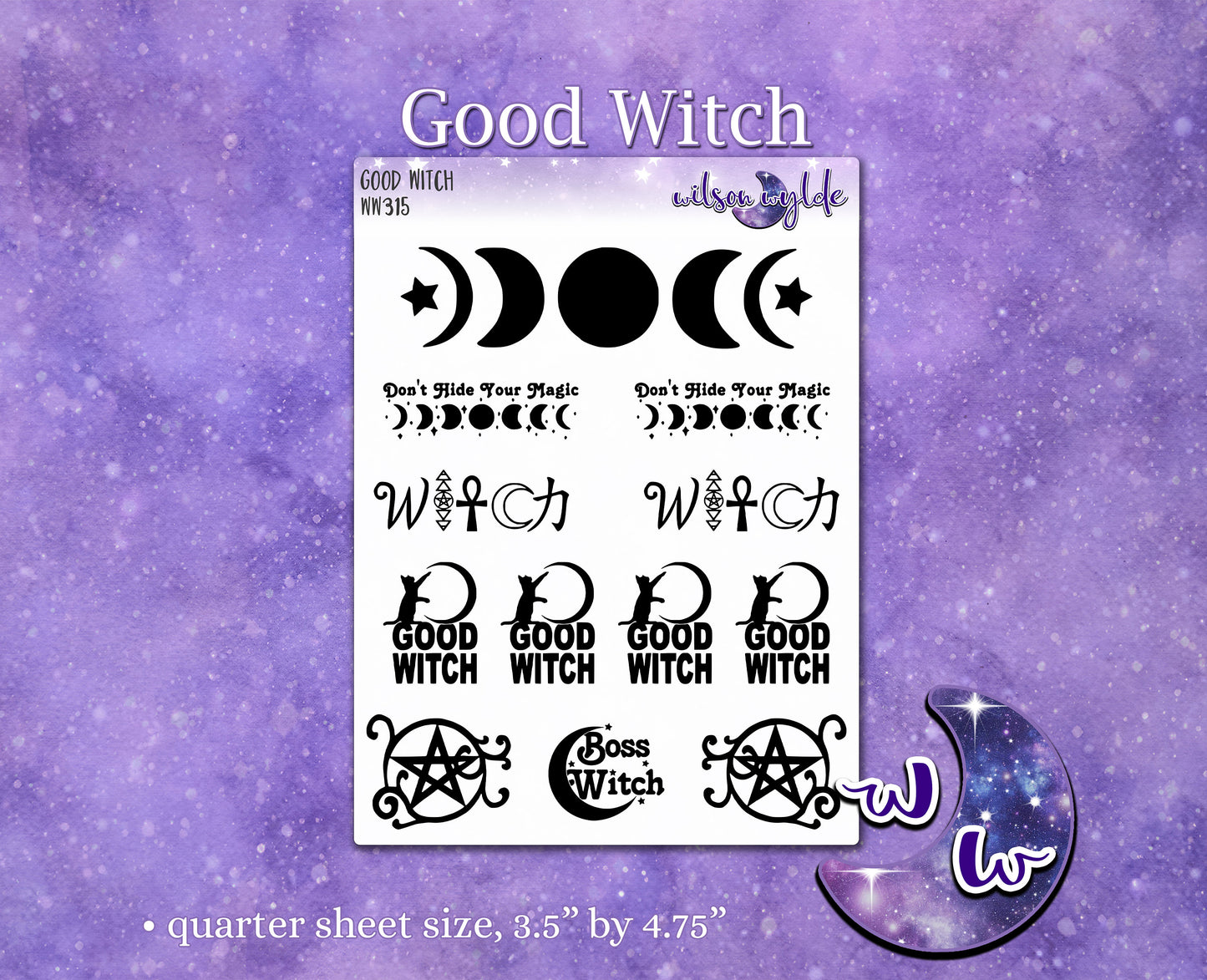 Good Witch planner stickers, WW315