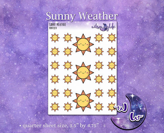 Sunny Weather planner stickers, WW439