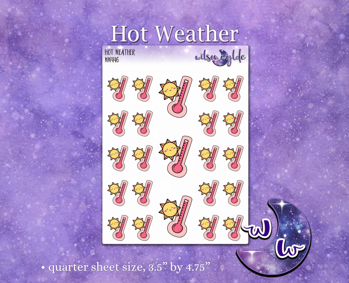 Hot Weather planner stickers, WW446