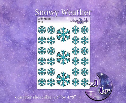 Snowy Weather planner stickers, WW445