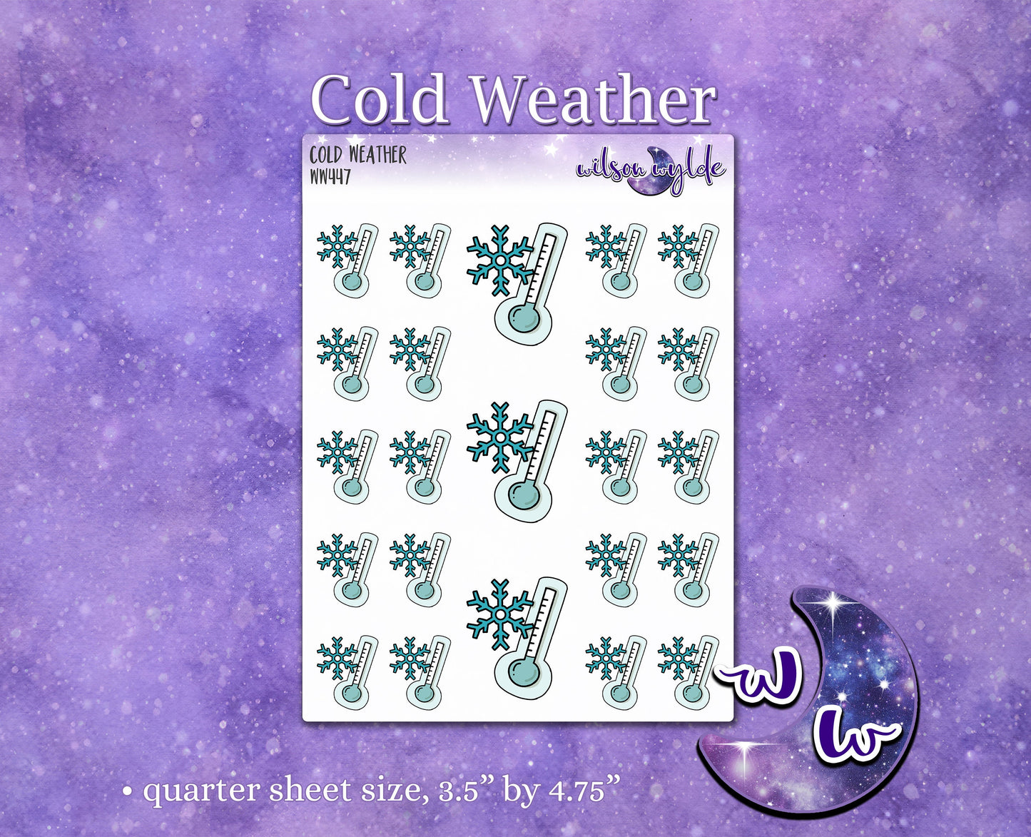 Cold Weather planner stickers, WW447