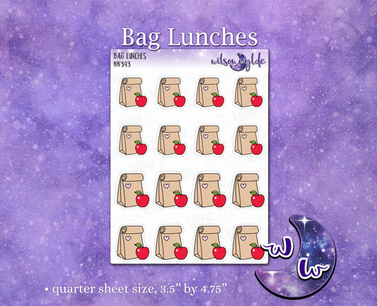 Bag Lunch planner stickers, WW343