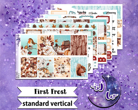 First Frost full weekly sticker kit, STANDARD VERTICAL format, a la carte and bundle options. WW365