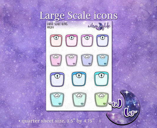 Large Scale Icons for weight loss planner stickers, WW264