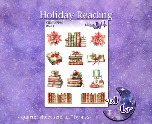 Holiday Reading deco planner stickers, WW562