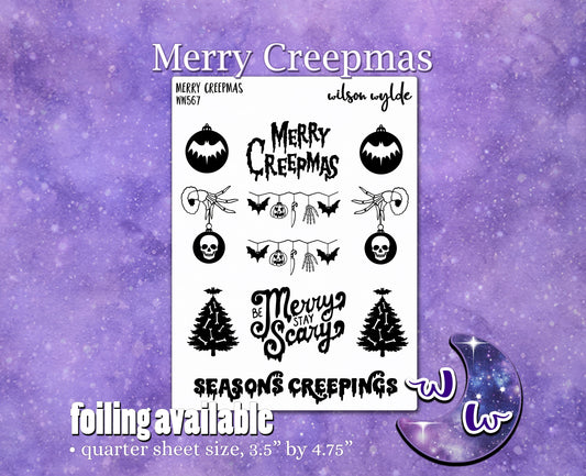 Merry Creepmas planner stickers, WW567