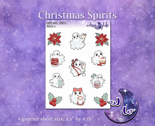 Christmas Spirits deco planner stickers, WW560