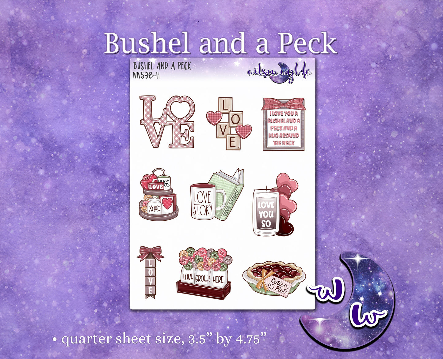 Bushel and a Peck deco planner stickers, WW598